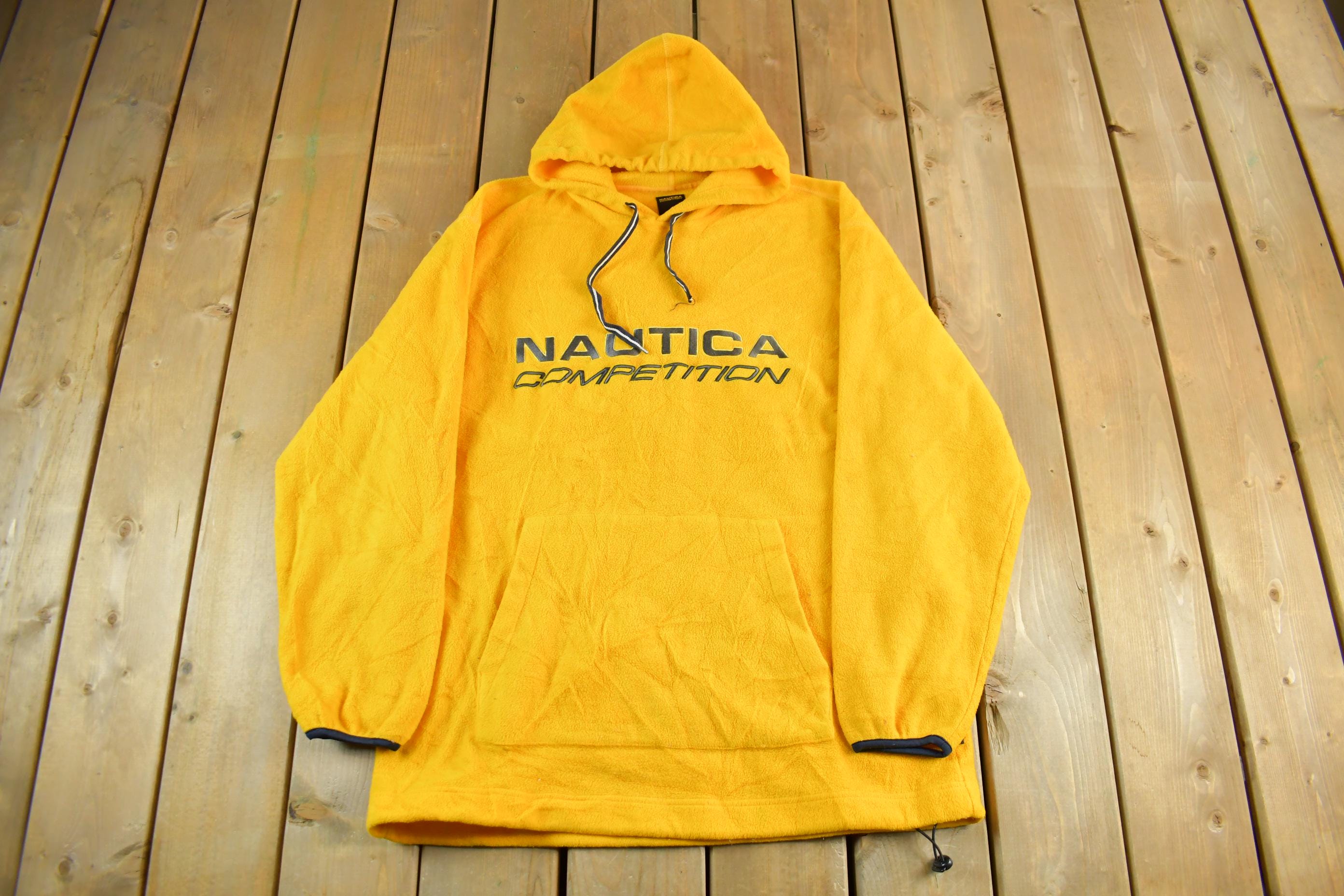 Vintage 2000s Nautica Competition Embroidered Fleece Hoodie Men's XL