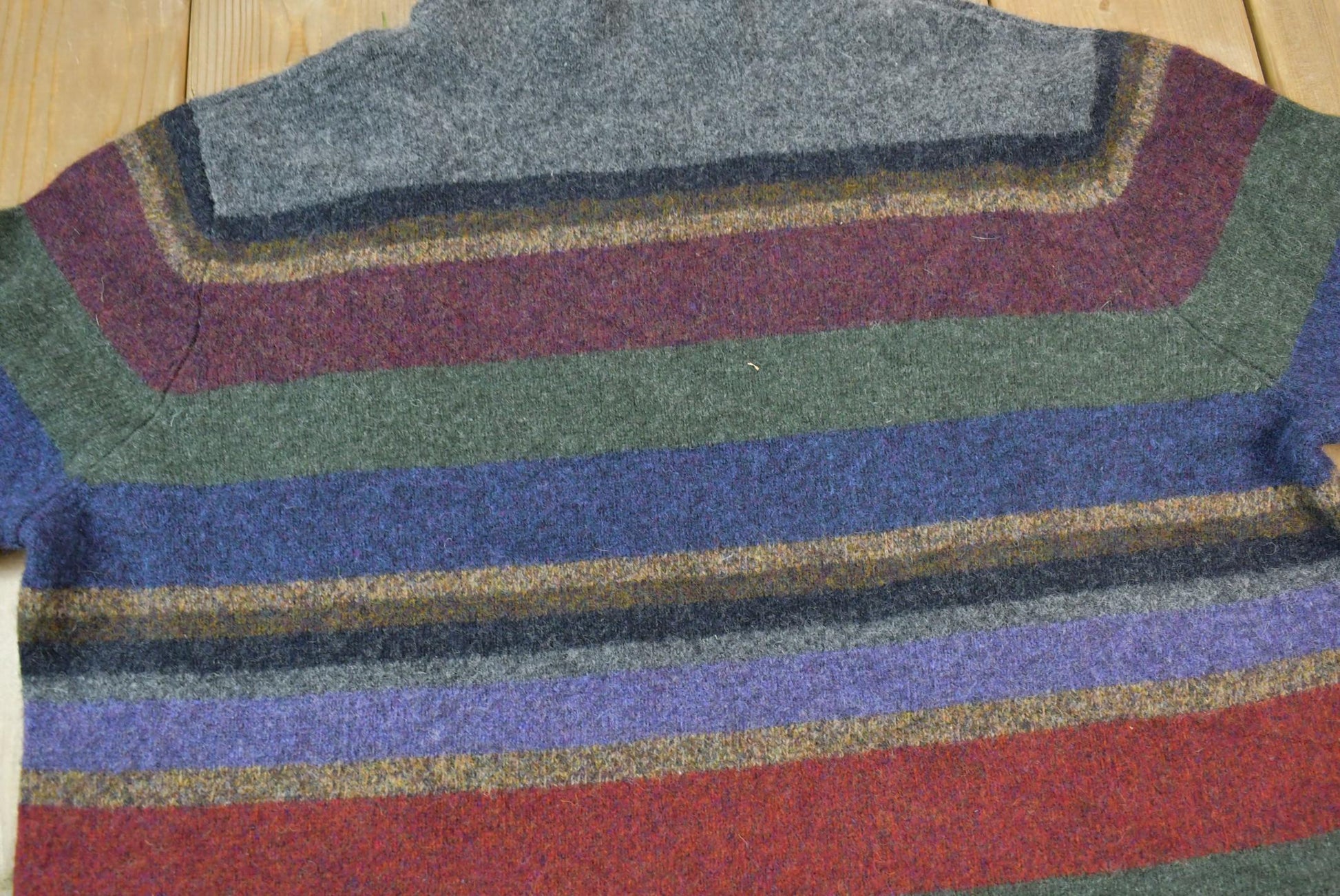 Vintage 1990s Lauren Ralph Lauren Striped Knit Women's Sweater / Vintage Ralph Lauren / Lambswool