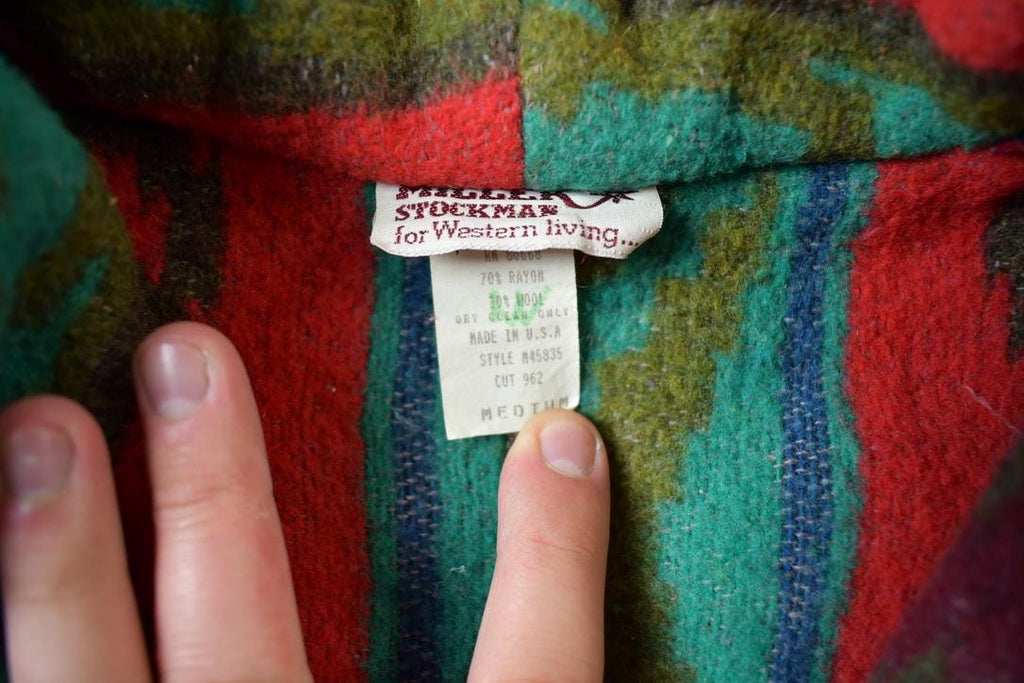 Vintage 1970s Milley Stockman Western Pattern Button Up Jacket Made In USA