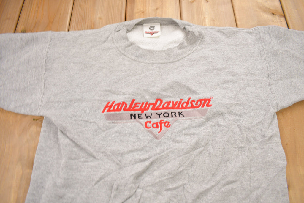 Vintage 1990s Harley Davidson Cafe New York Crewneck Sweatshirt