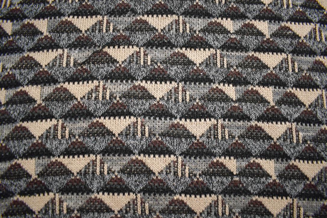 Vintage 1990s Natural Issue Abstract Pattern Knit Crewneck Sweater