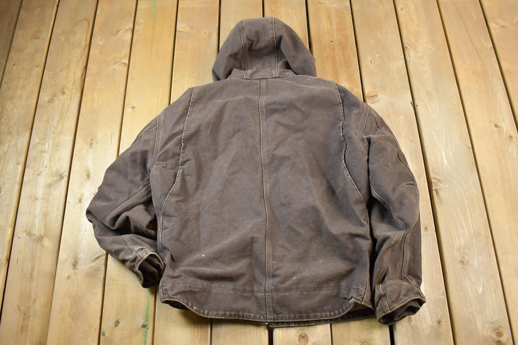Vintage 1990s Distressed Carhartt Blanket Lined Hooded Jacket