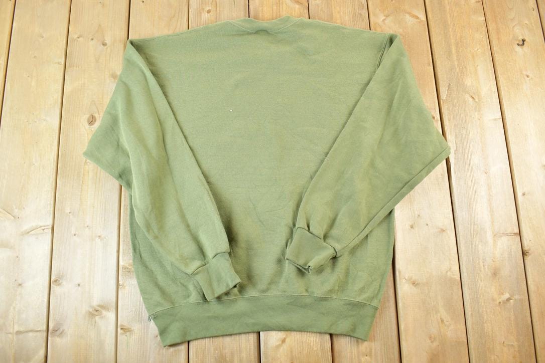 Vintage Military Army Green Militaria Crewneck Sweater