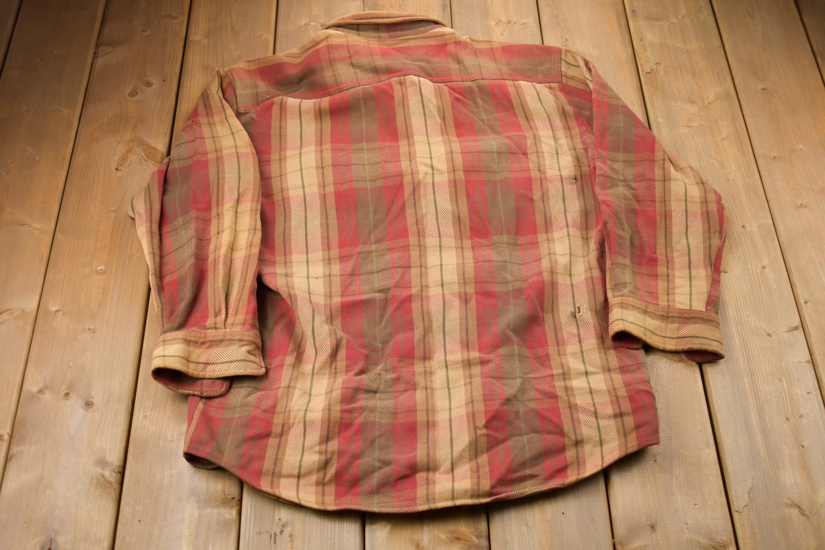 Vintage 1990s Authentic Plaid Button Up Shirt