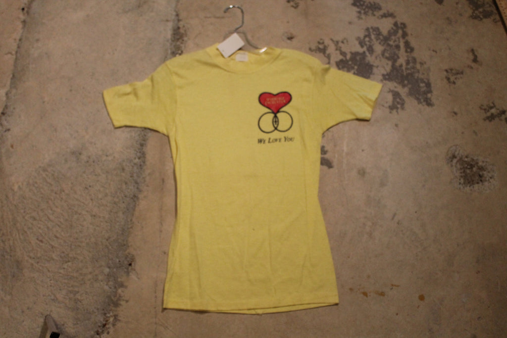 Vintage 1980s Marriage Encounter We Love You Graphic T Shirt  Single Stitch  Streetwear Fashion  Made In USA