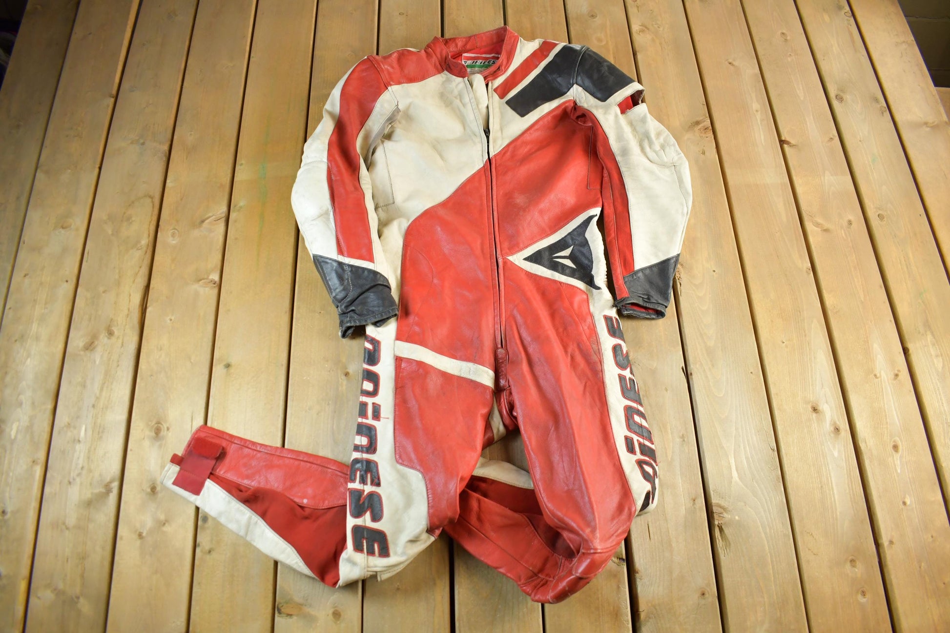 Vintage 1980s Dainese Crono Suit Motorcycle Racing Uniform Coveralls Men's 52
