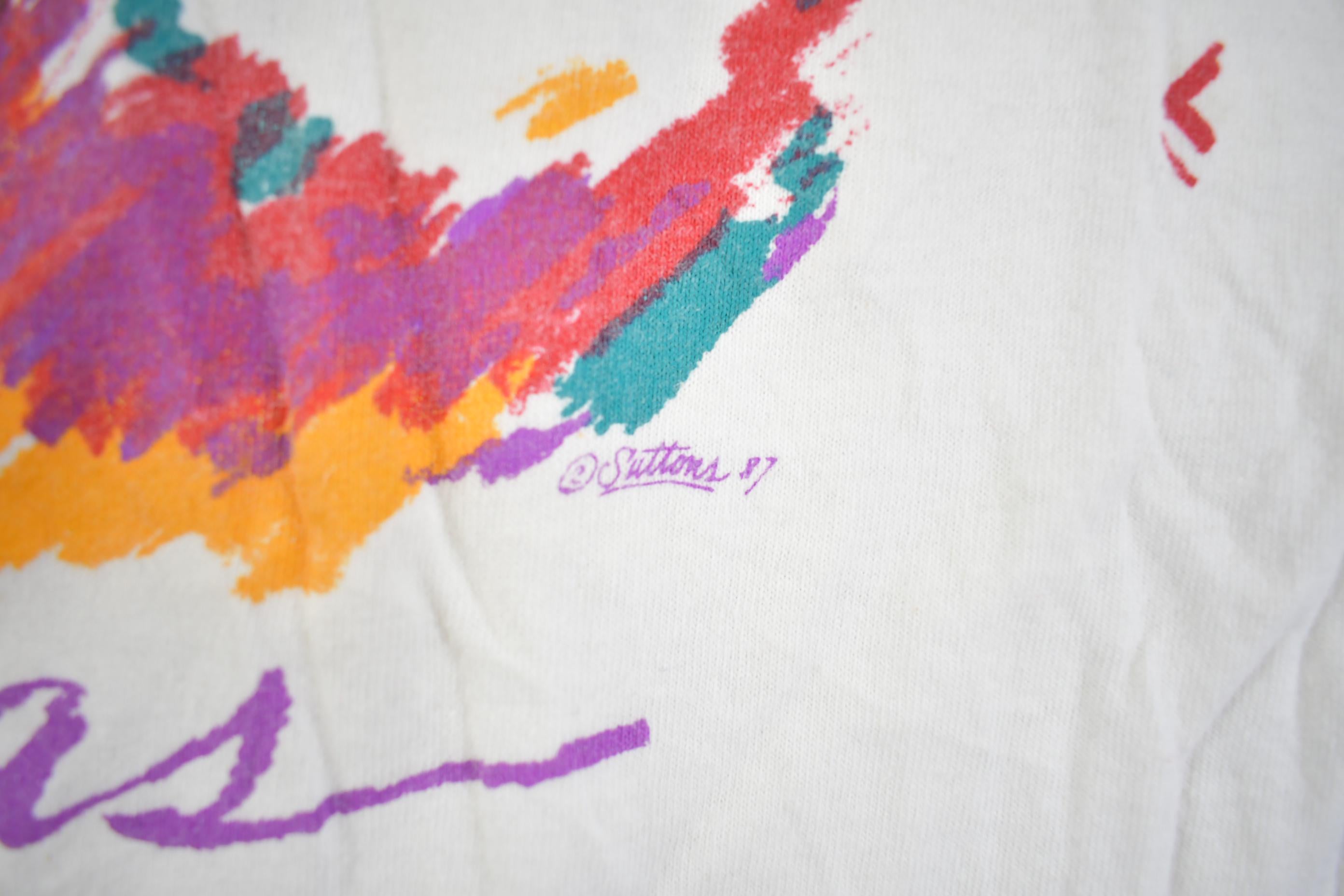 Vintage 1990s Texas Chili Pepper Drawn On Graphic T Shirt