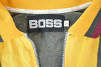 Vintage 1990s Boss Zip Up Polo Style Colour Block Shirt