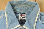 Vintage Y2K Phat Farm Denim Short Sleeve Button Up Shirt Men's XL / Vintage Hip Hop / Embroidered