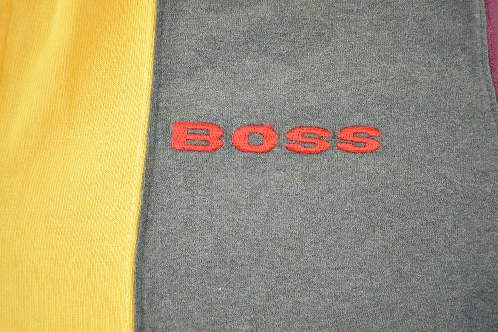Vintage 1990s Boss Zip Up Polo Style Colour Block Shirt