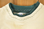 Vintage 1990s Cute Snowman Christmas Double Collar Crewneck Sweatshirt Women's L
