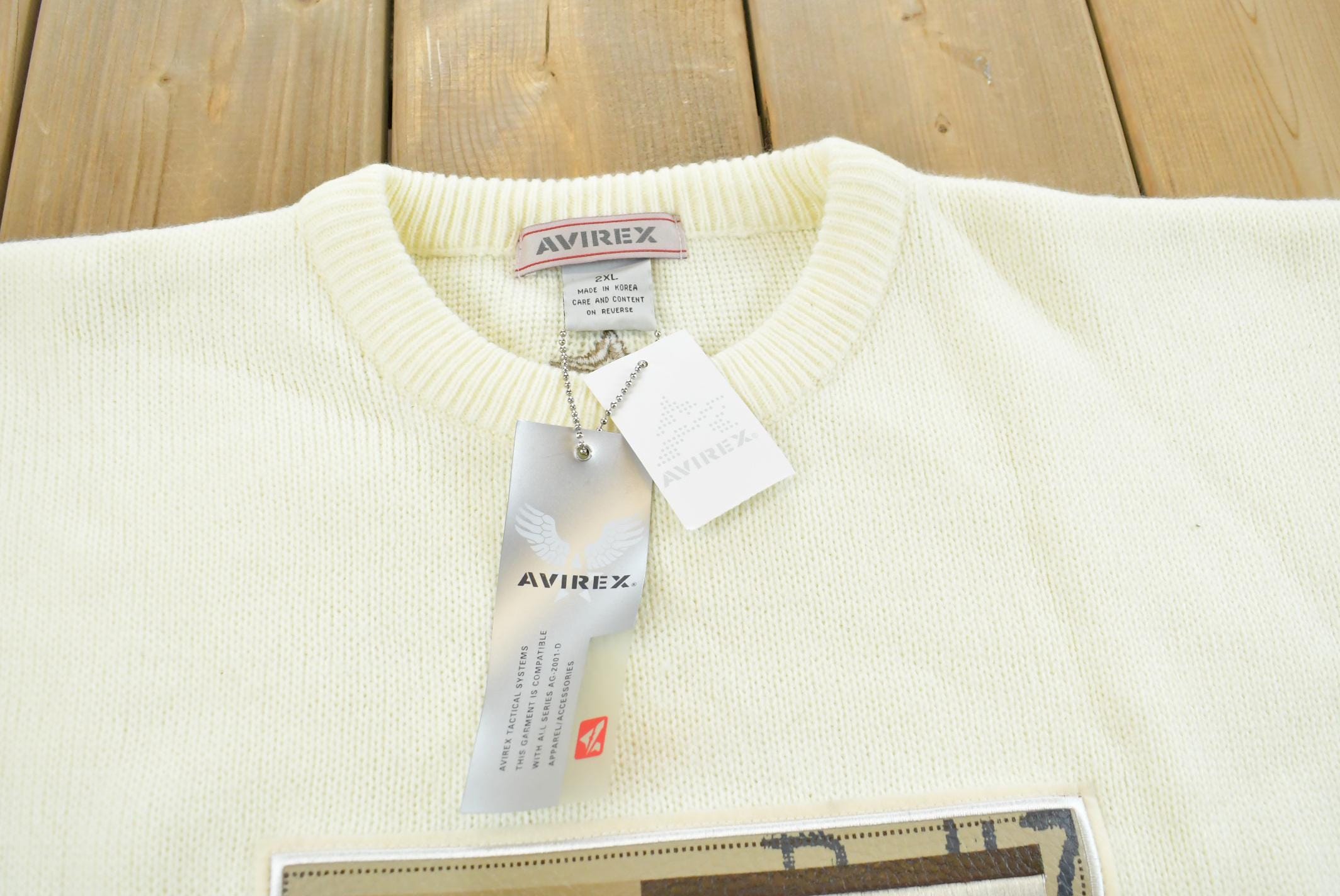 Vintage 1990s Deadstock Avirex Tuskegee Airmen Knit Pullover Sweater Mens XL / 90s NYC Sweatshirt / NWT / Y2K
