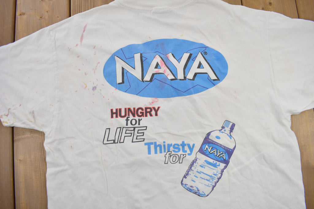 Vintage 1990s NAYA Canadian Spring Water Graphic T-Shirt