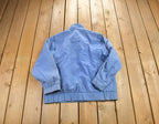 Vintage 1990s Rene De France Blue Satin Bomber Jacket