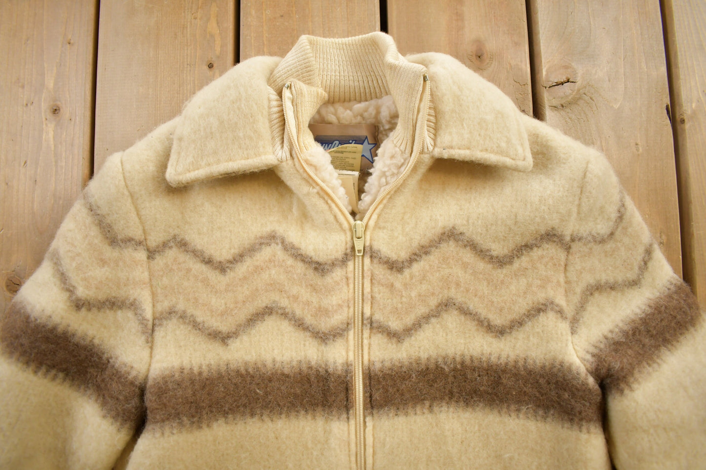 Vintage 1970s Dynomite Sheep Wool Coat / Nordic Pattern / Mohair / Made In Canada/ Winter Coat / Vintage Mohair / Wool