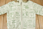 Vintage 1990s Tanners Avenue Leather Mosaic Bank Note 100 Dollar Bills Embroidered Bomber Jacket