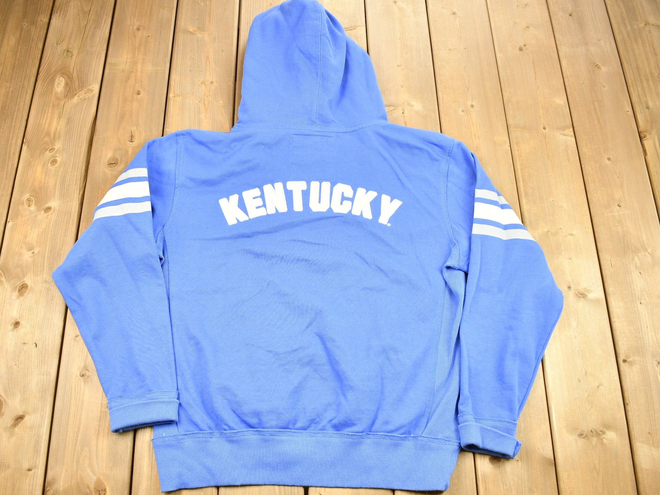 Vintage 1990s University of Kentucky Collegiate Hoodie  Embroidered  NCAA Sweatshirt  Sportswear  Americana