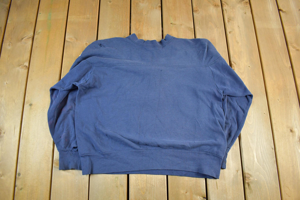 Vintage 1980s University Of Wisconsin UW EAU Claire Distressed Crewneck Men's Medium