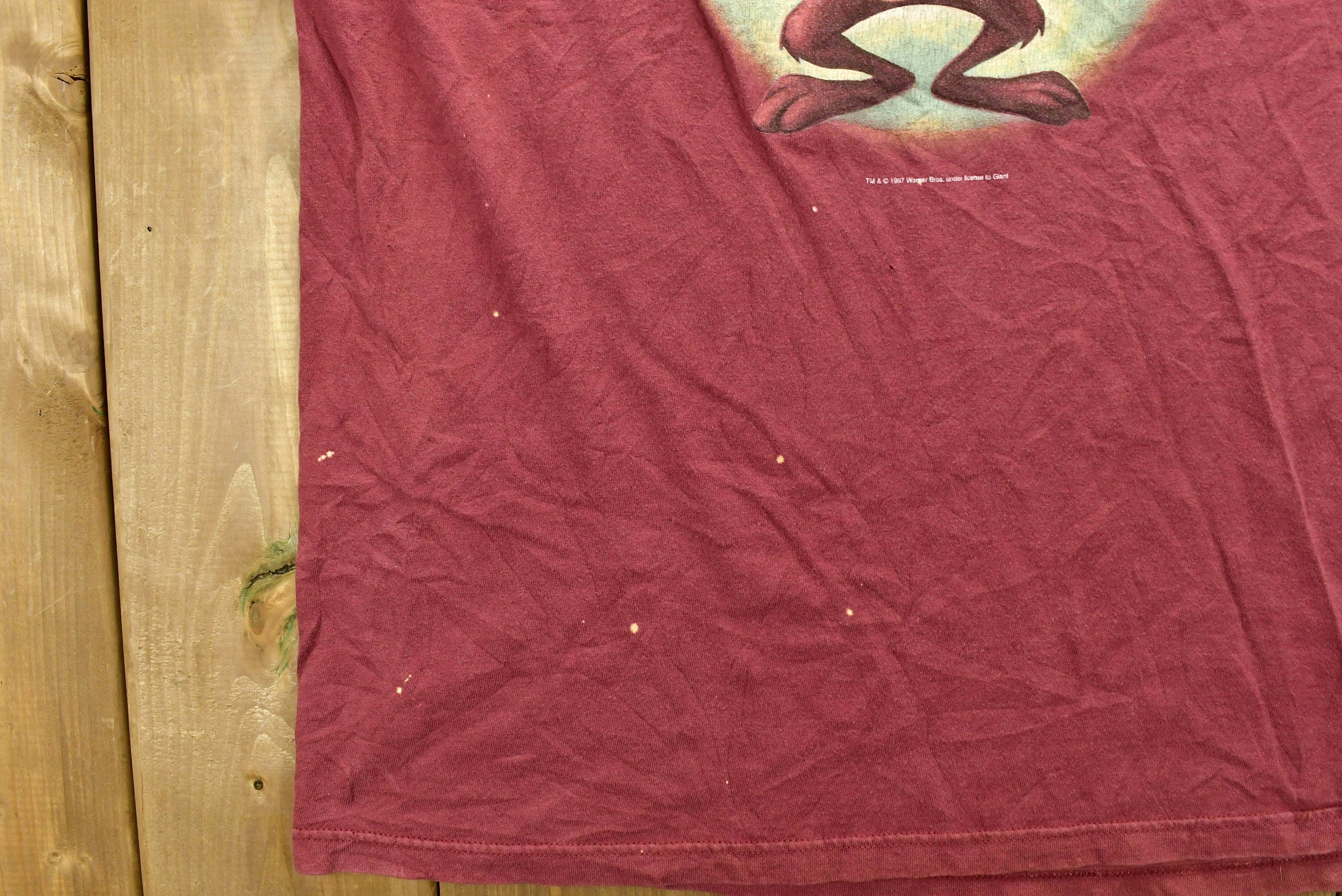 Vintage 1997 Tasmanian Devil Looney Tunes Taz Cartoon T-Shirt
