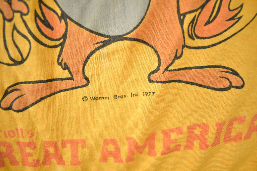 Vintage 1977 Tasmanian Devil Marriotts Great America Single Stitch Graphic T Shirt Made In USA