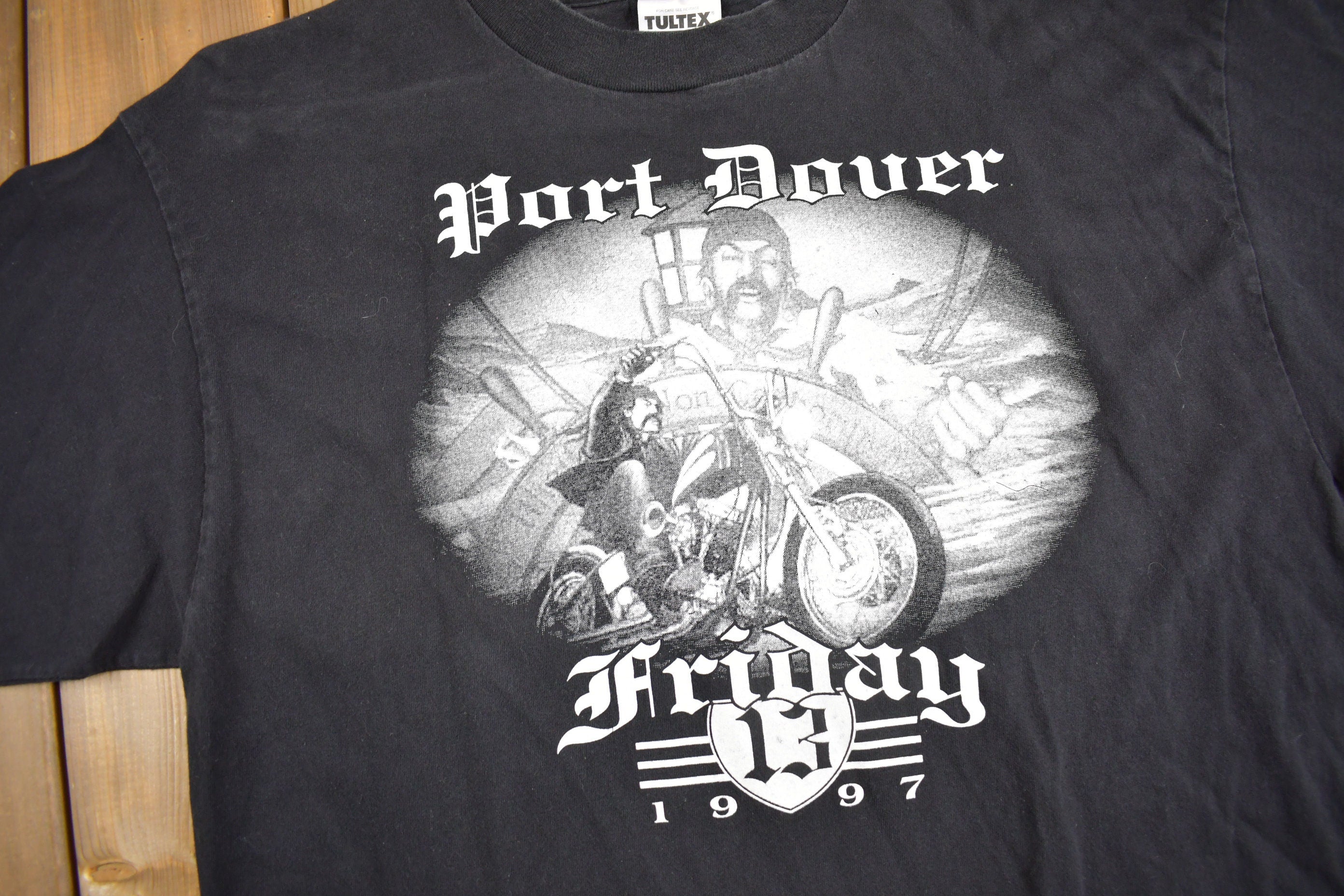 Vintage 1997 Port Dover Friday The 13th Biker T-Shirt