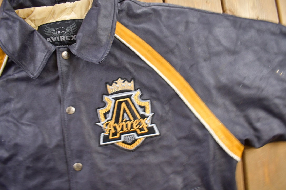 Vintage Y2K Avirex Leather Varsity Jacket
