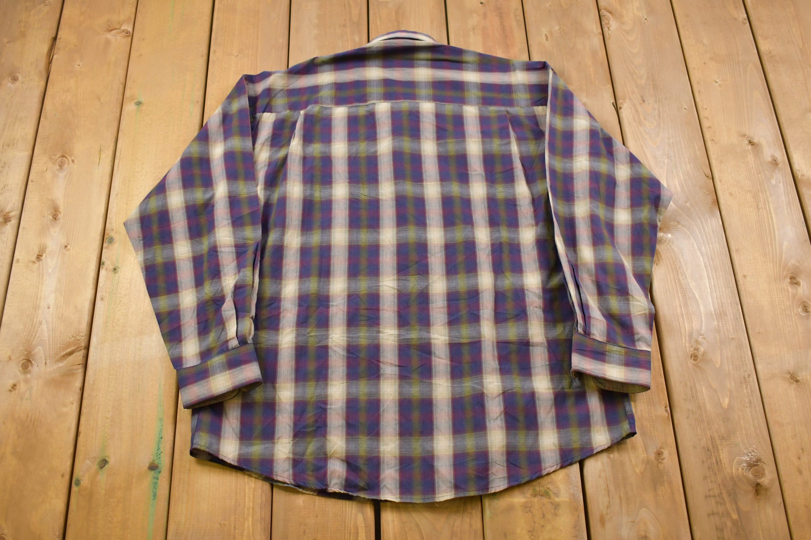 Vintage 1990s Natural Issue Plaid Button Up Shirt