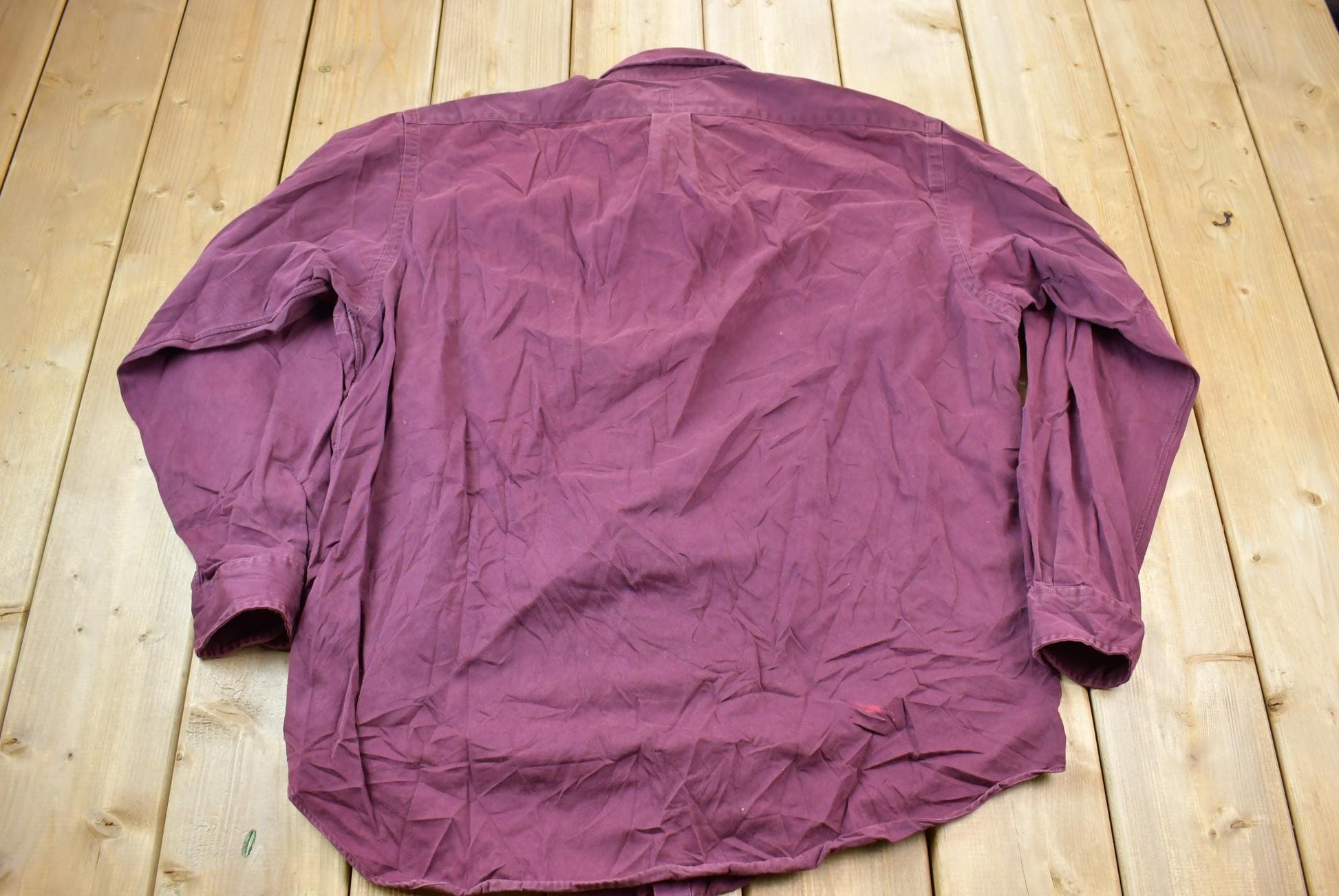 Vintage 1990s Ralph Lauren Blake Small Pony Red Button Up Shirt Size L