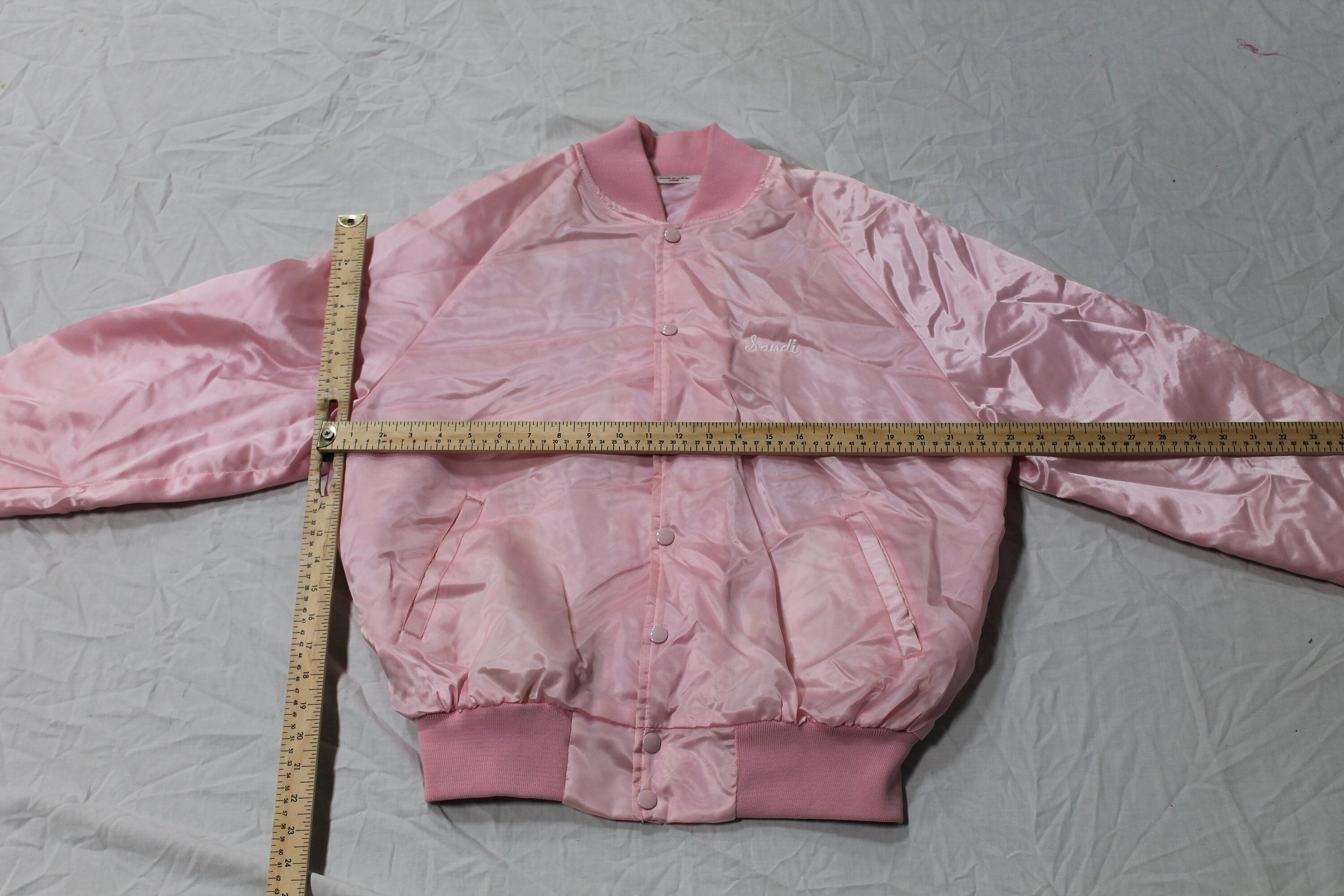 BO2 Vintage 1980s In Memory Of Sandy Satin Bomber Jacket