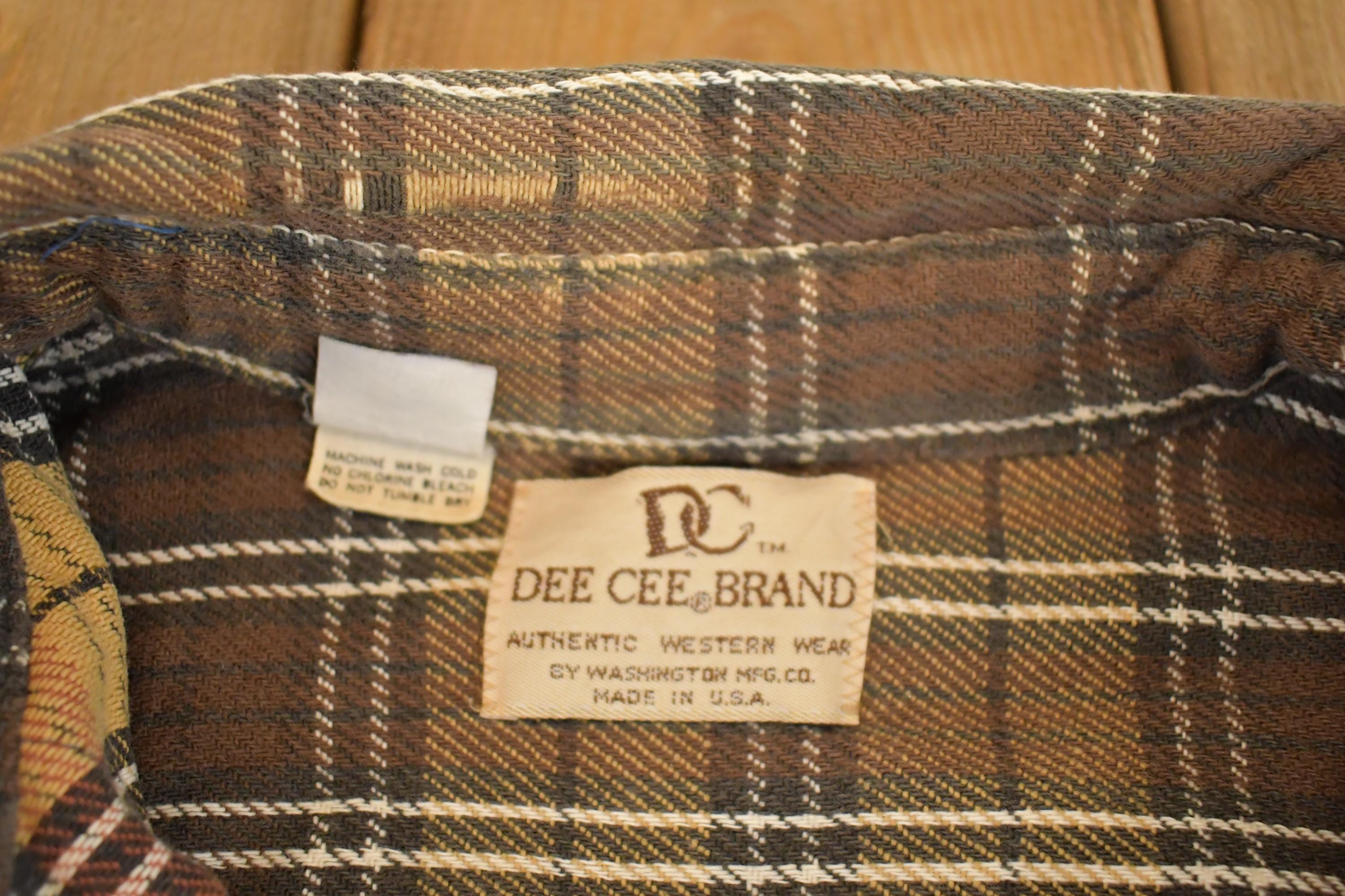 Vintage 1990s Dee Cee Brand Western Outdoorsman Heavyweight Button Up Shirt Men's M
