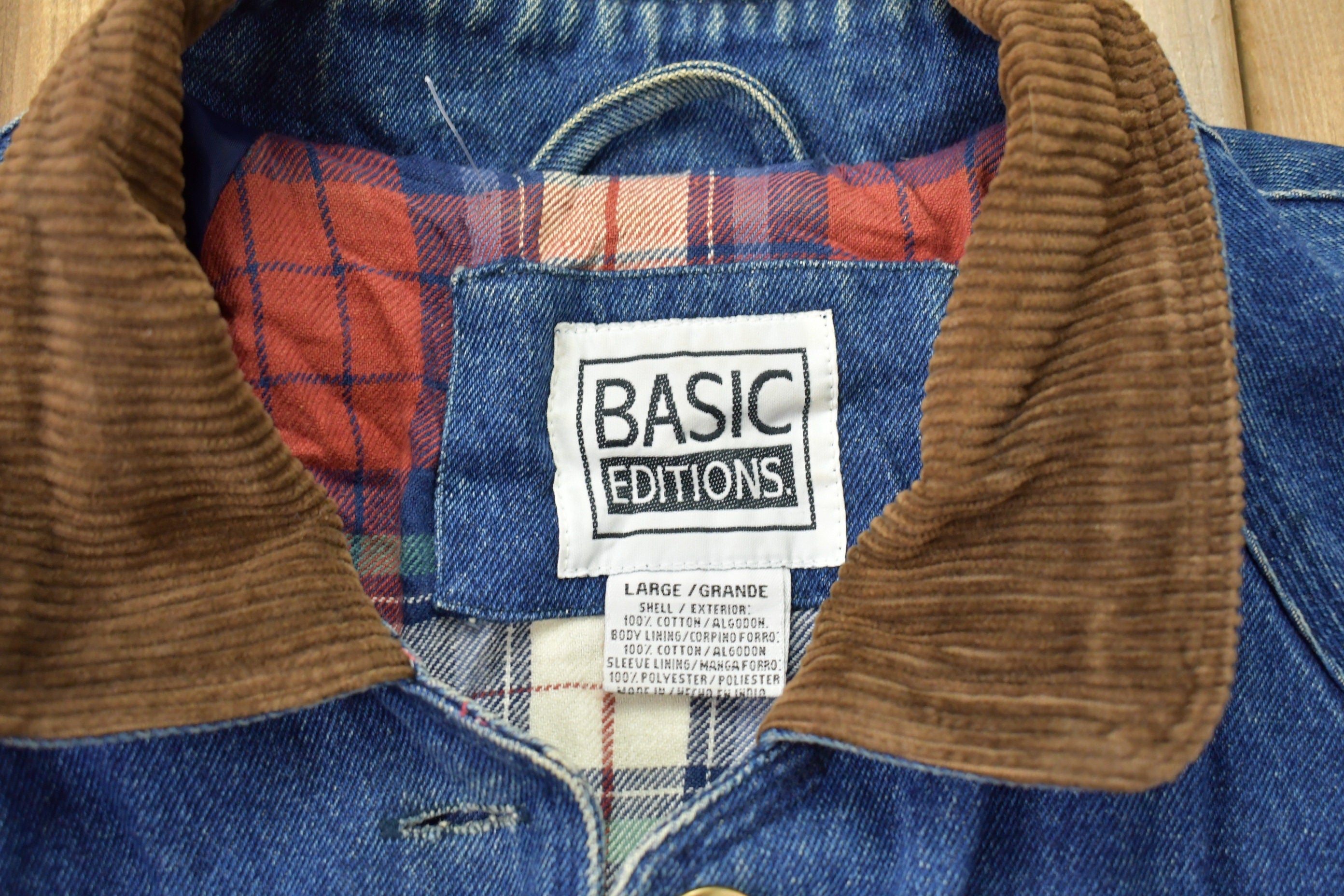 Vintage 1990s Basic Editions Denim Chore Jacket