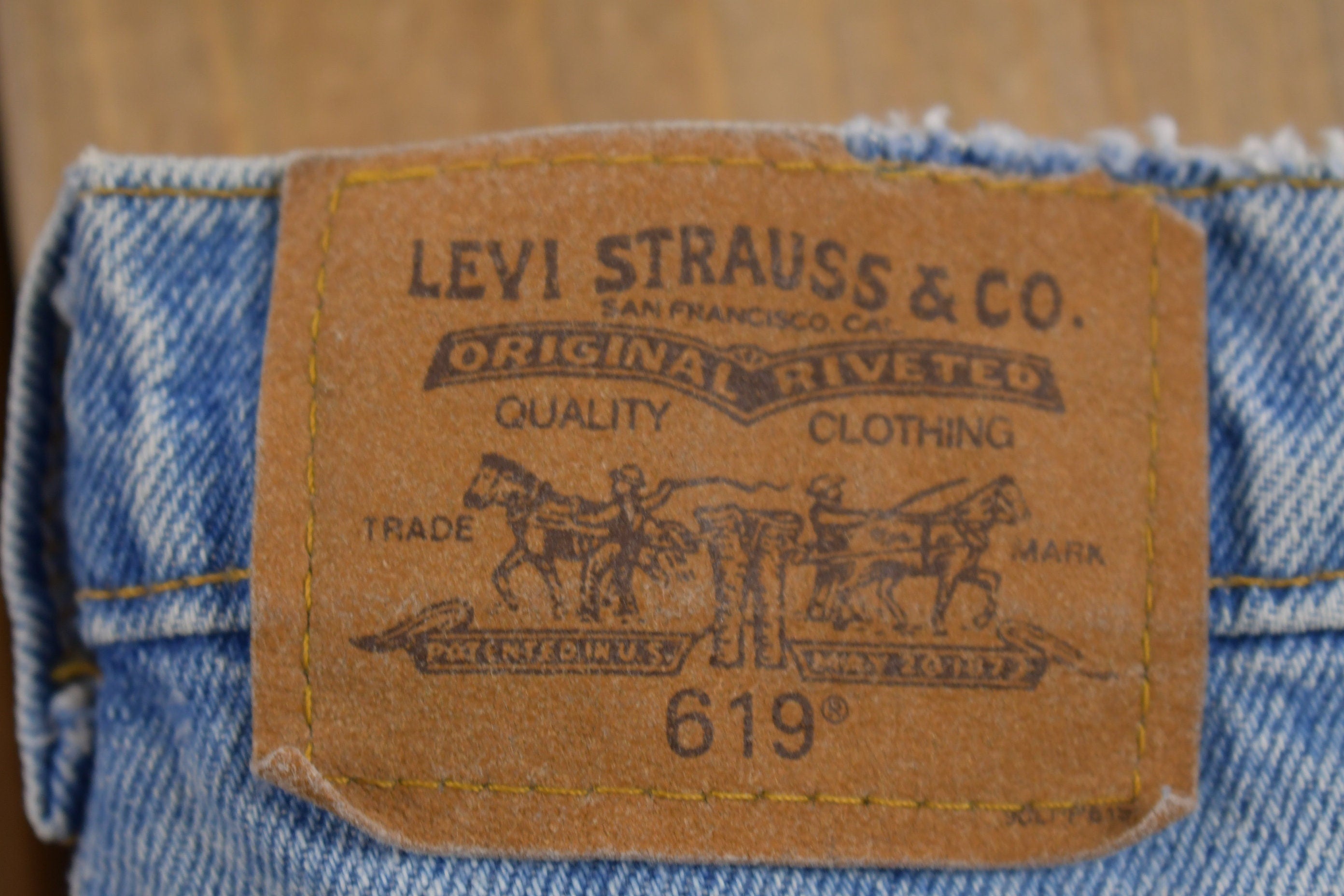 Vintage 80's Levi's 619 Orange Tab Jeans Size 31 x 26.5