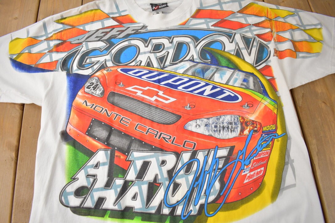 Vintage 2000 Jeff Gordon All Over Print NASCAR Racing T-Shirt