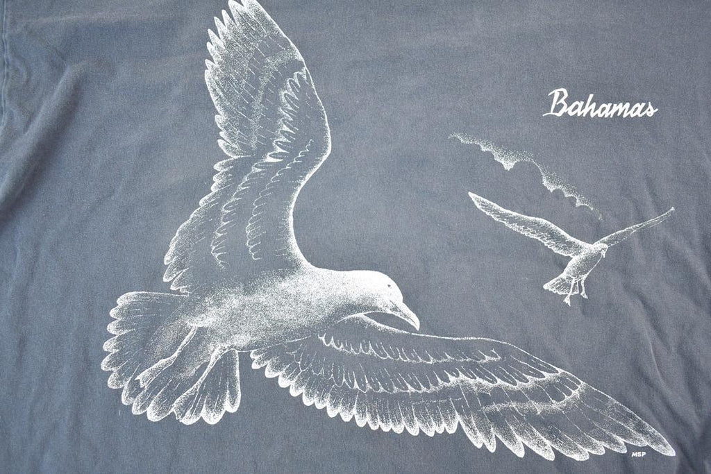 Vintage 1990s Bahamas Birds Souvenir Single Stitch Graphic Print T-Shirt Made In