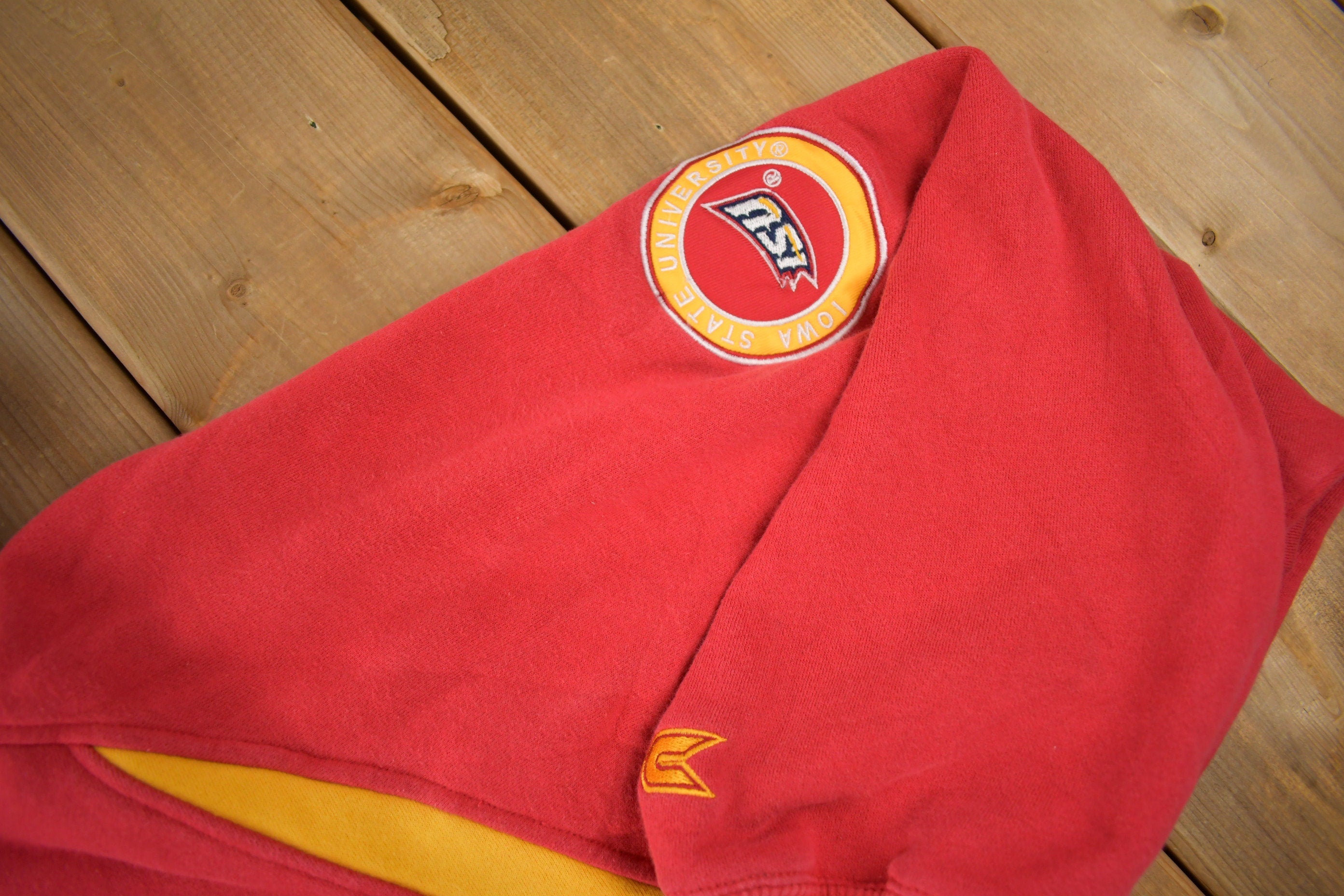 Vintage 1990s Iowa State University Cyclones Collegiate Embroidered Hoodie