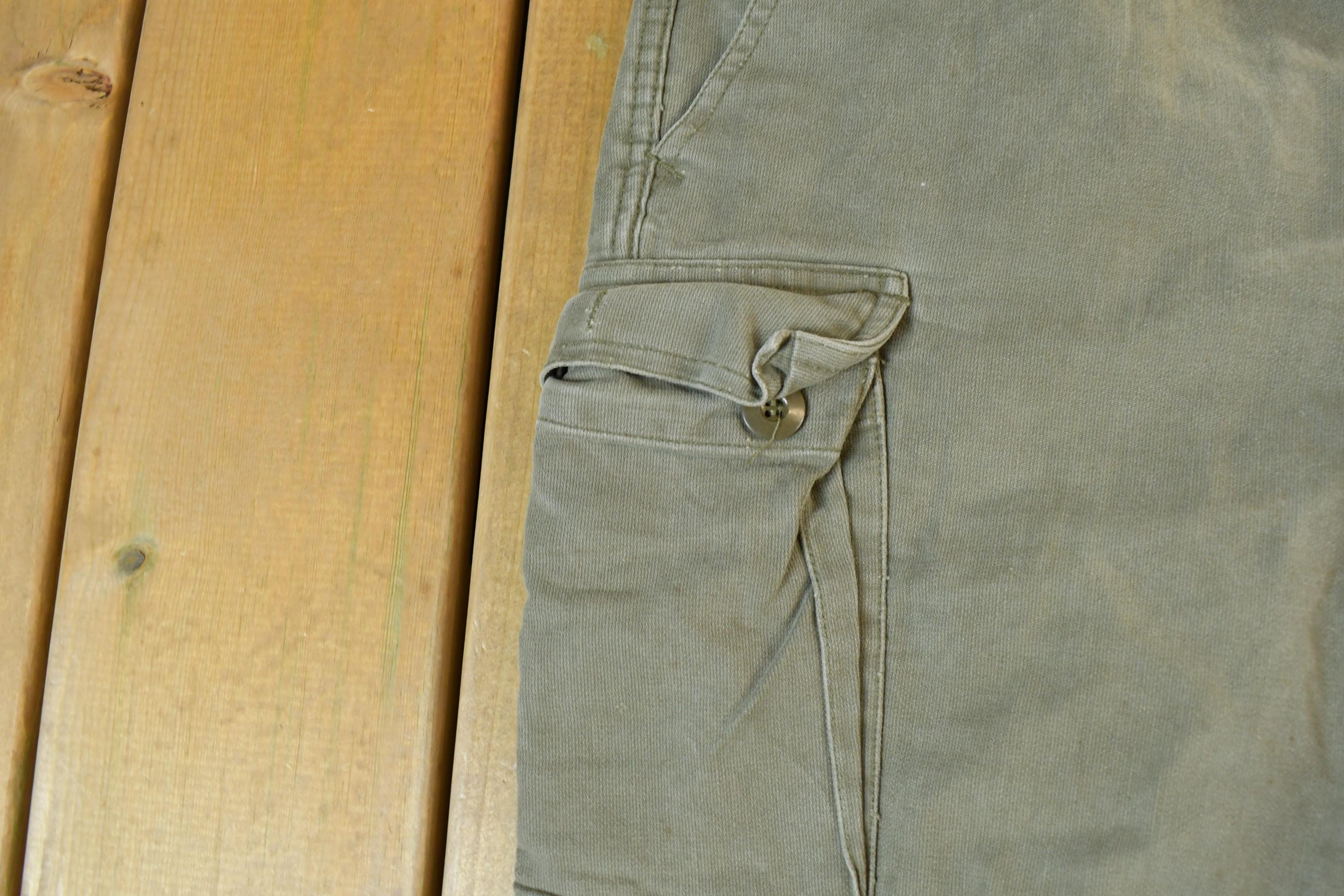 Vintage 1990s Army Green Cargo Pants Size 33 x 27
