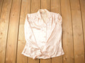Vintage 1990s Daniela Women's Silk Blank Button Up Shirt