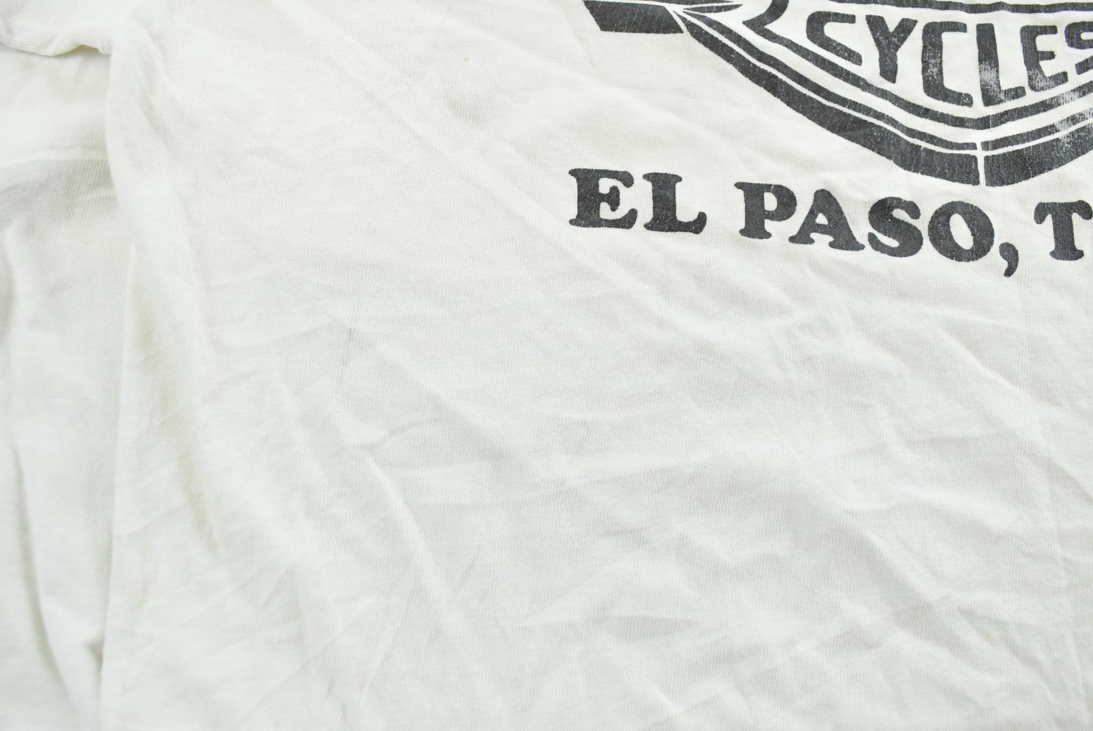 Vintage 1989 3D Emblem El Paso Texas Bald Eagle Harley-Davidson Motorcycles Long Sleeve T-Shirt Mens S /