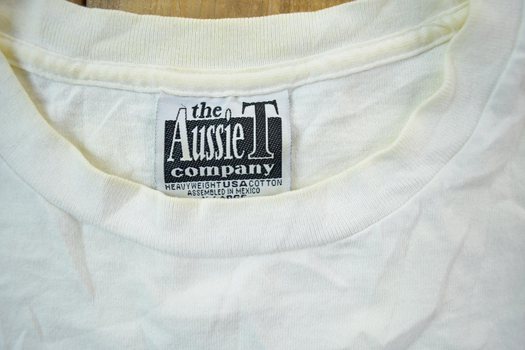 Vintage 1990s Down Under Wear  Aussie  Graphic T-Shirt  Vintage T Shirt  Streetwear  Graphic Tee  Single Stitch  Made In Australia