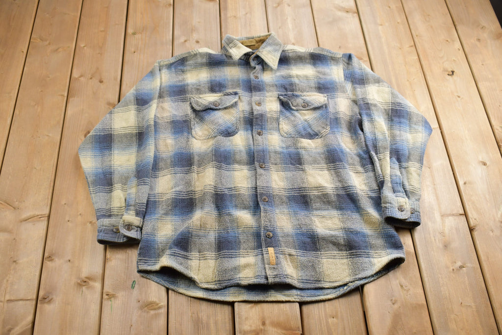 Vintage 1990s CE Schmidt Workwear Plaid Flannel Button Up Shirt