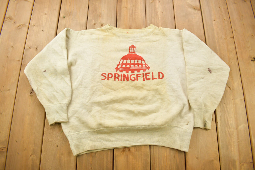 Vintage 1950s Crewneck Spring Field College Collegiate Wear