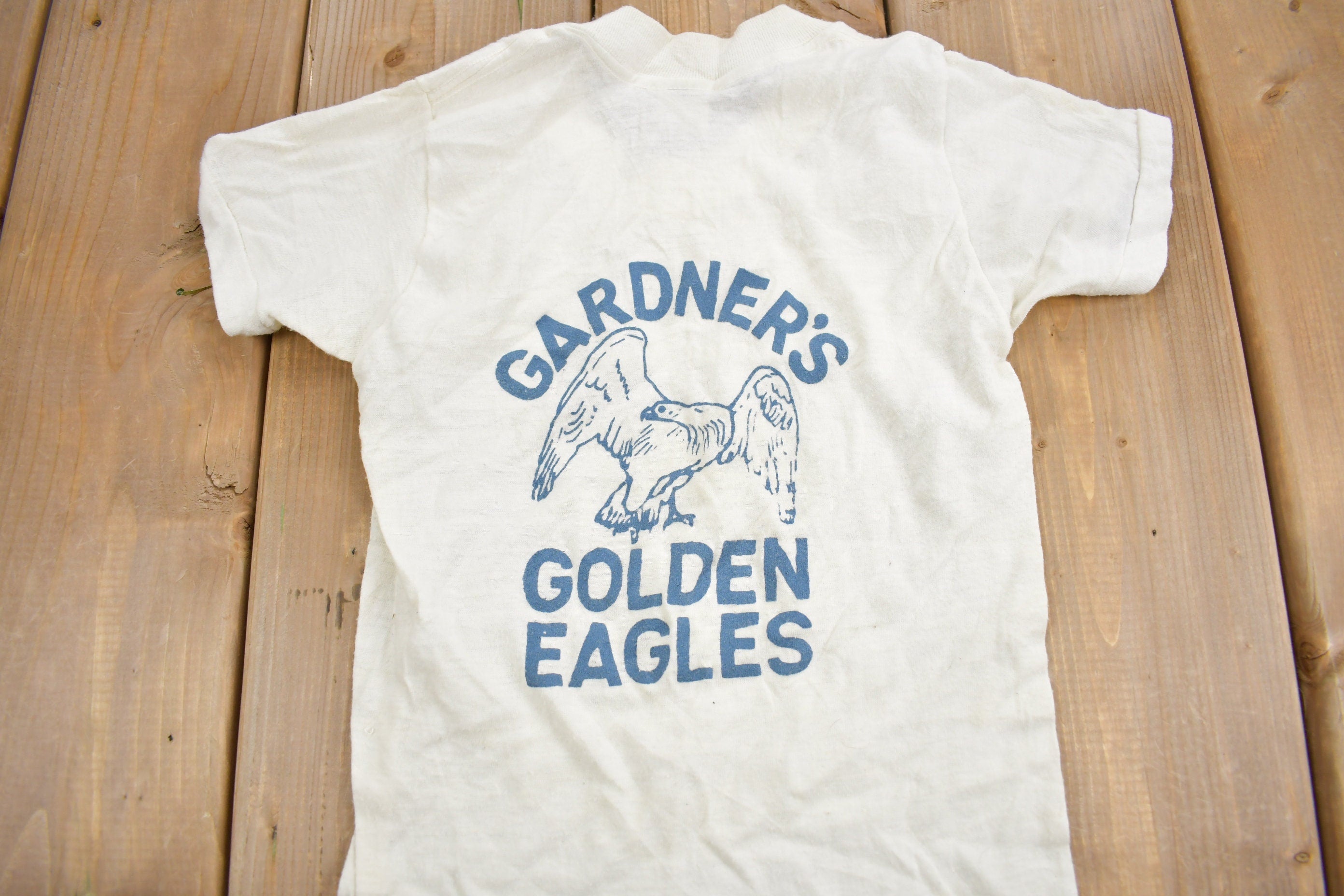 Vintage 1980s Gardner's Golden Eagles Graphic Toddler Size T Shirt