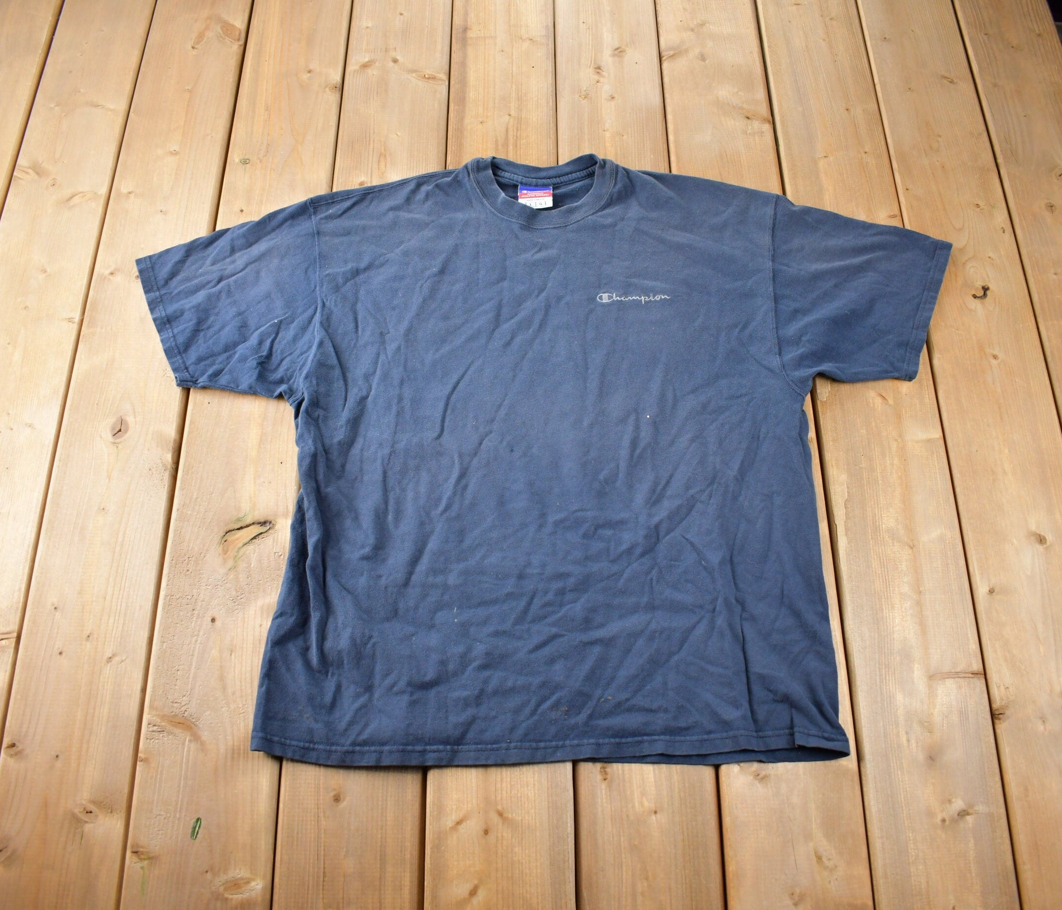 Vintage 1990s Champion Embroidered T Shirt Size L