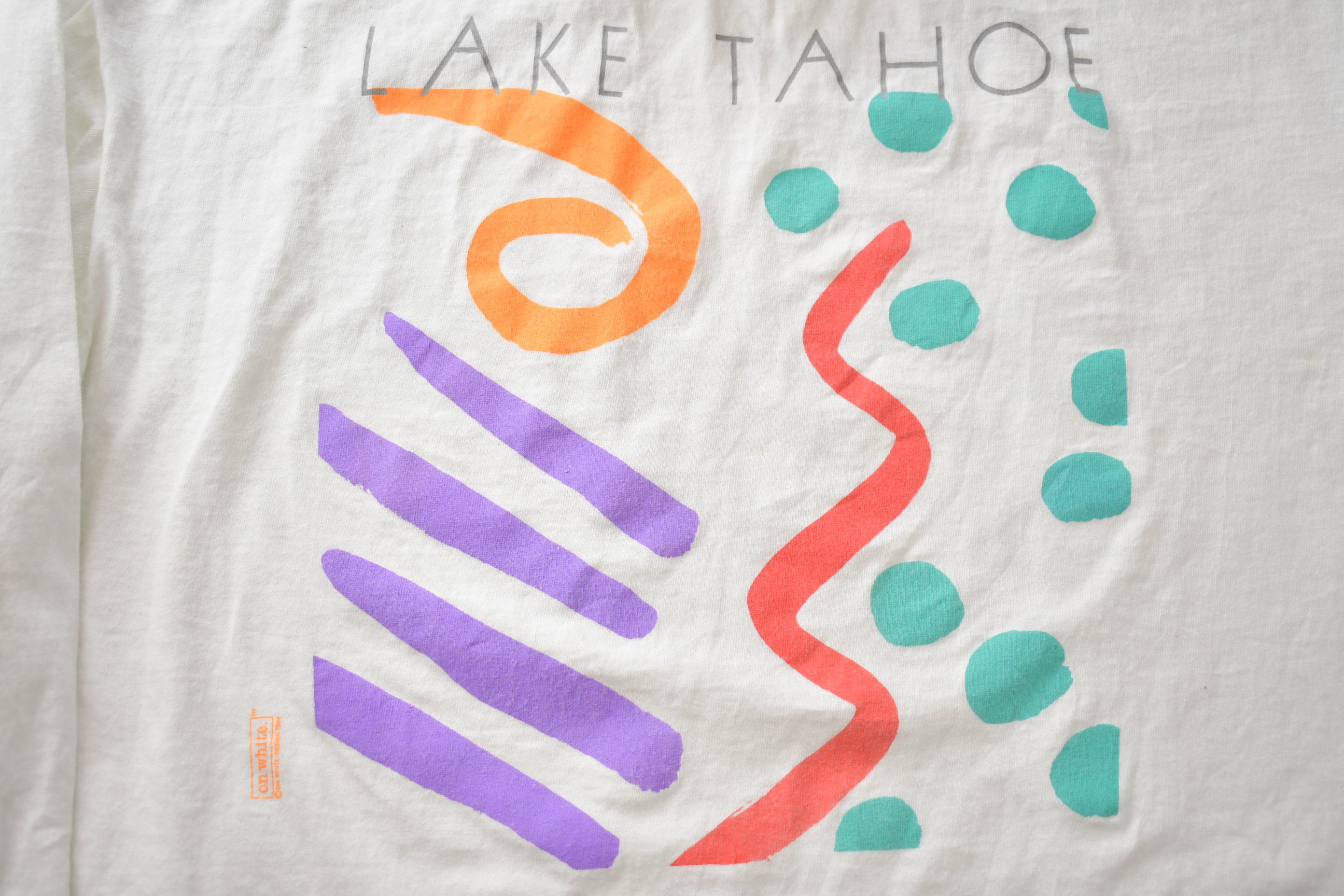 Vintage 1998 Lake Tahoe Ridge Souvenir Long Sleeve Mock Neck T Shirt