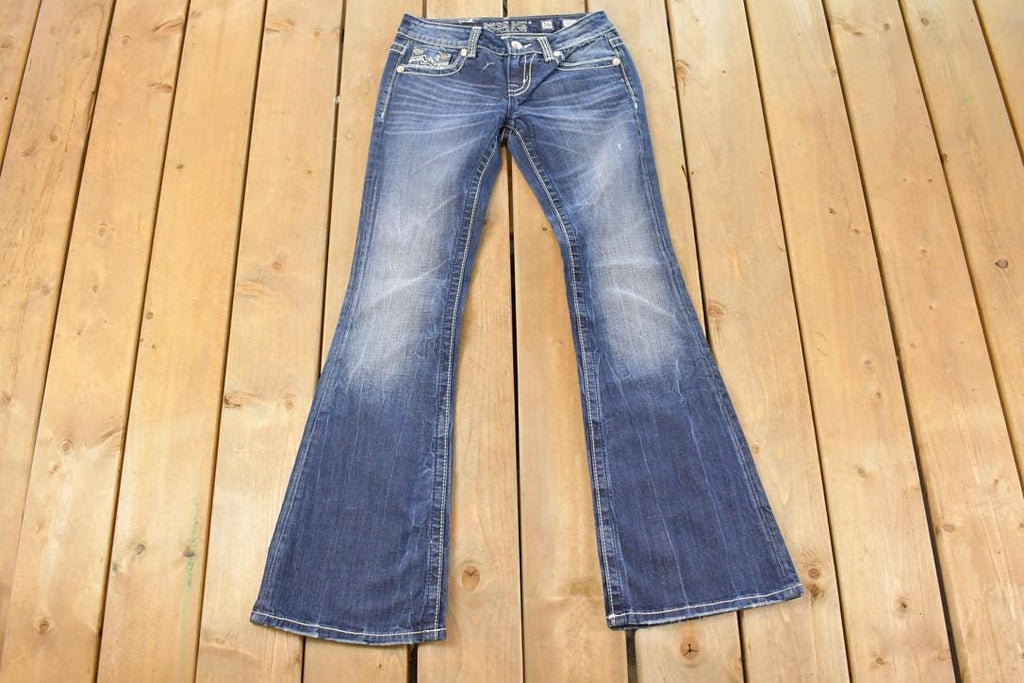 Vintage Deadstock Y2K Miss Me Bedazzled Low Rise Jeans Women's Size 26x31