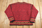Vintage 1990s Icelandic Design Knit Cardigan Sweater