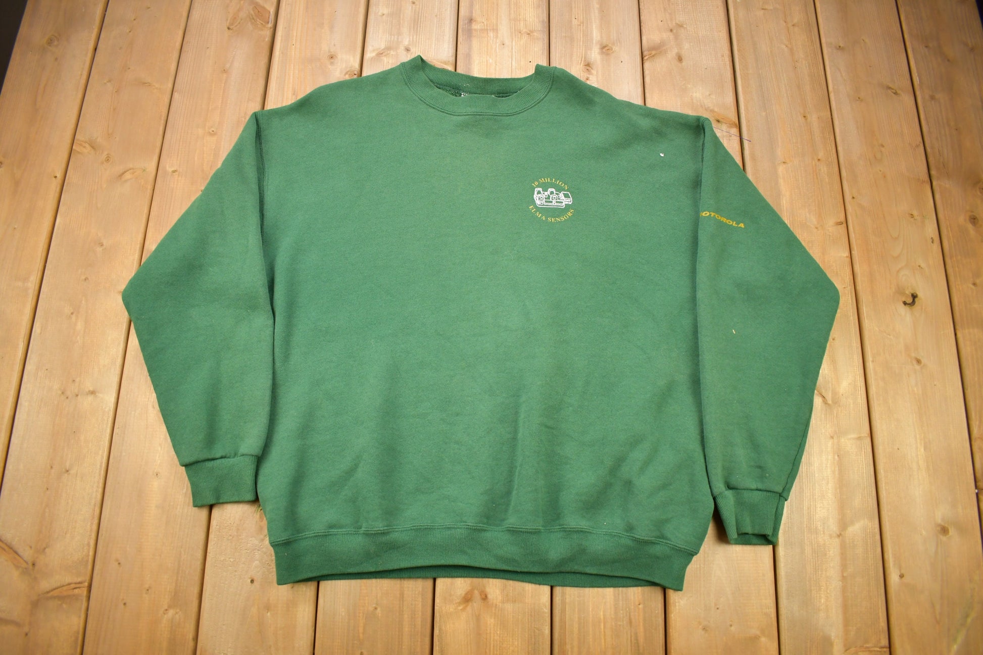 Vintage 1990s 10 Million Elma Sensors Motorolla Crewneck Sweatshirt