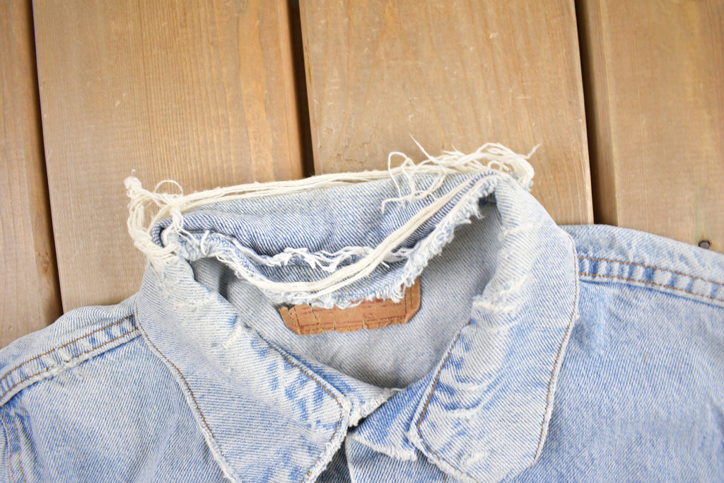 Vintage 1970s Levi's Jean Jacket  Vintage Distressed Denim  Streetwear  Made In USA  Light Wash