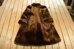 Vintage 1970s Sheared Mouton Fur Coat Women's Large