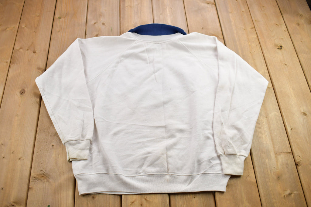 Vintage 1990s Floral Collared Crewneck Sweater